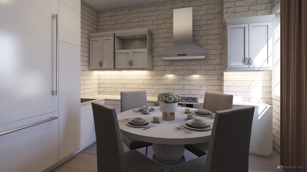 bright kitchen 3d design renderings