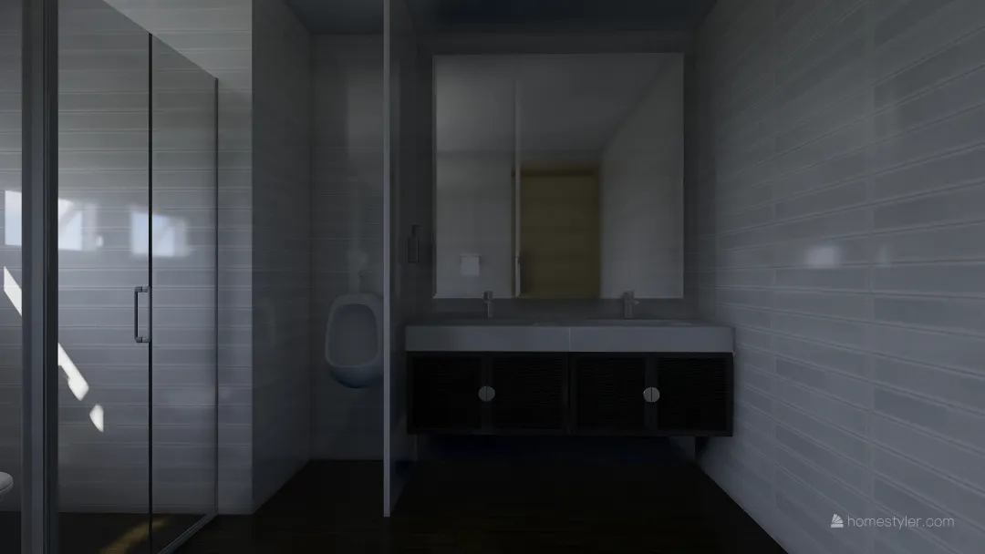 Baño hombres 3d design renderings