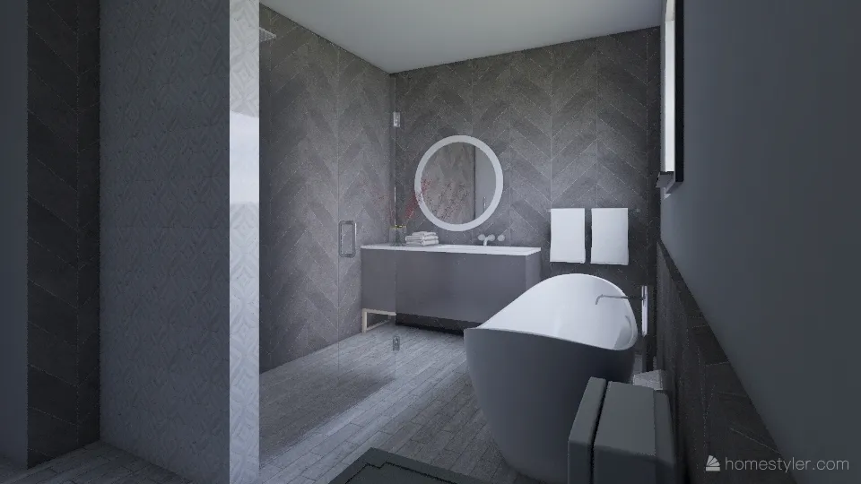 Julie master bathroom  - alternative 3d design renderings