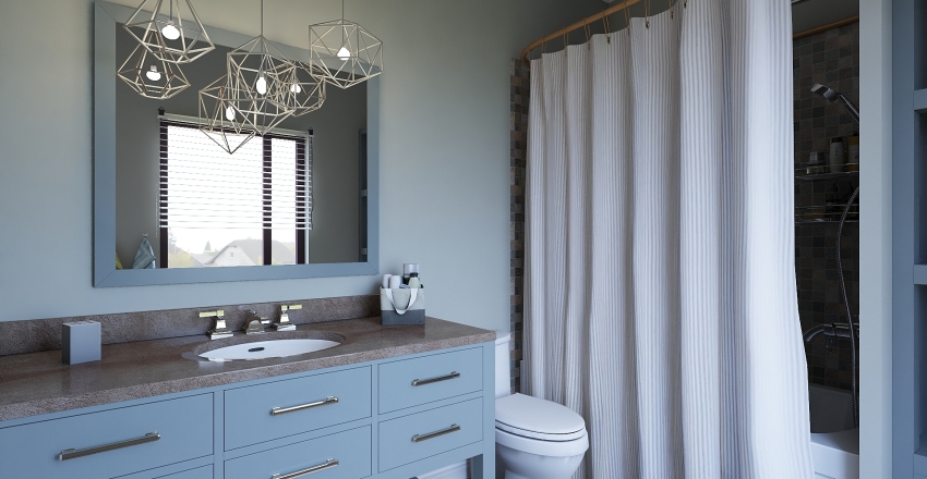 Family Home Interior Design Render