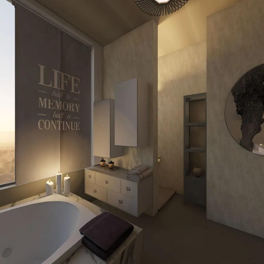 Master Bathroom 2nd Floor 3d design renderings