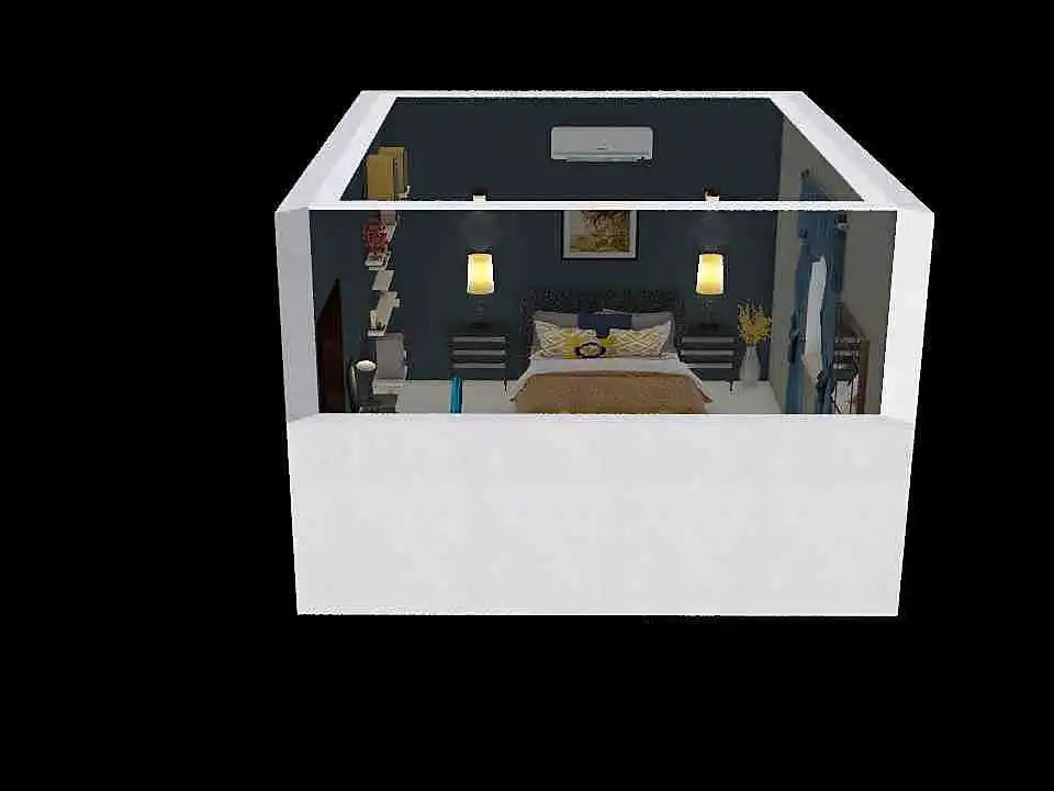 bed room project 3d design renderings