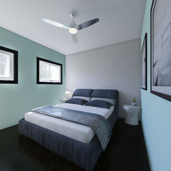 Modern Mint Interior Design Render