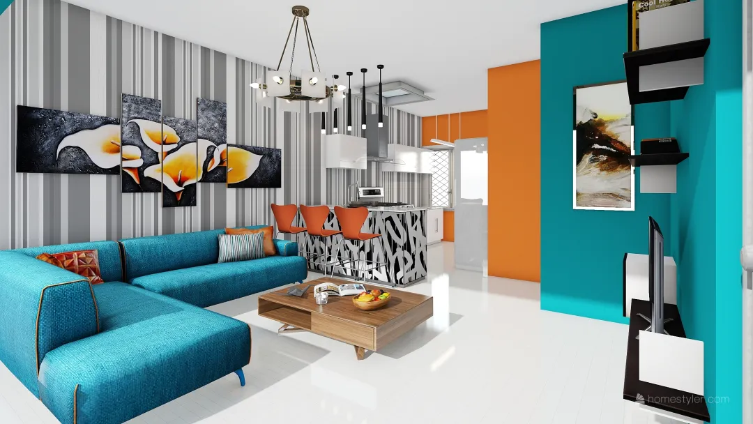 sala comedor 3d design renderings