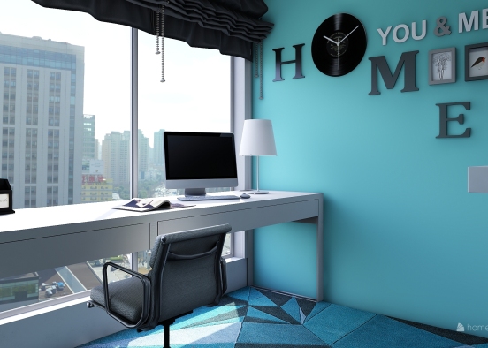 minimalist office Design Rendering