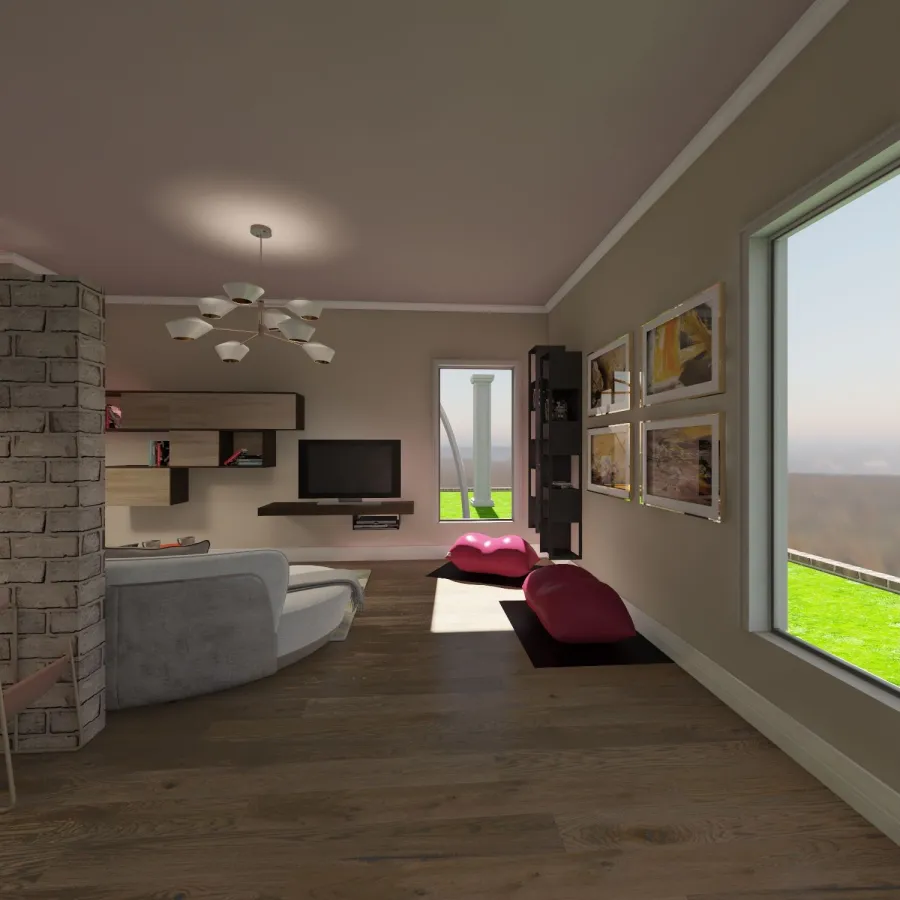Living, Lounge , Dining & Kitchen 3d design renderings