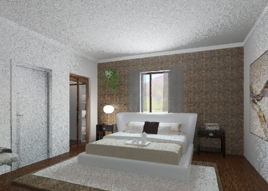 Master bedroom with bath Design Rendering