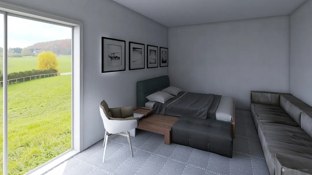 two bedroom 3d design renderings