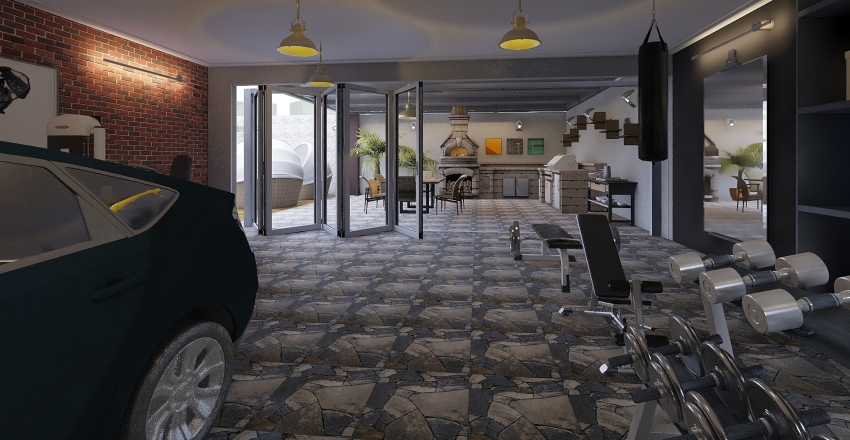 Diseño Industrial Interior Design Render