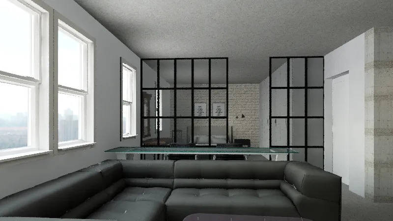industrial Loft 3d design renderings
