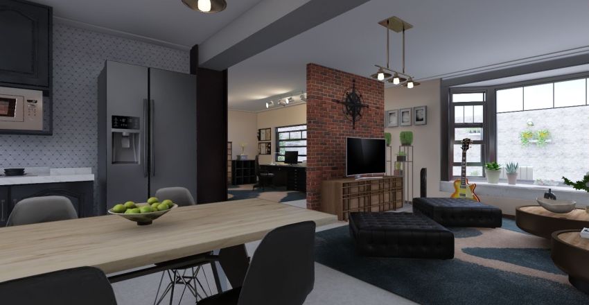 Diseño Industrial Interior Design Render