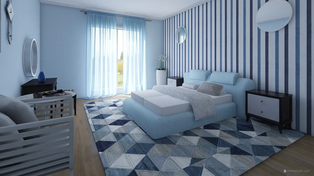 BlueBedroom 3d design renderings