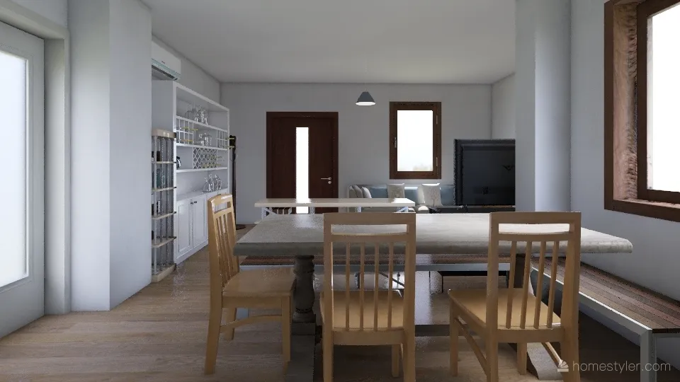 Cucina- Salotto Bertapelle 3d design renderings