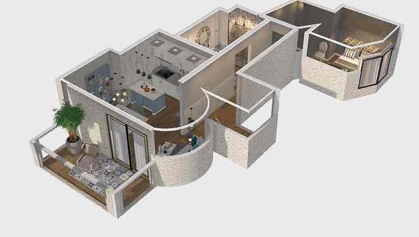 Mama House in Naples 3d design picture 71.46
