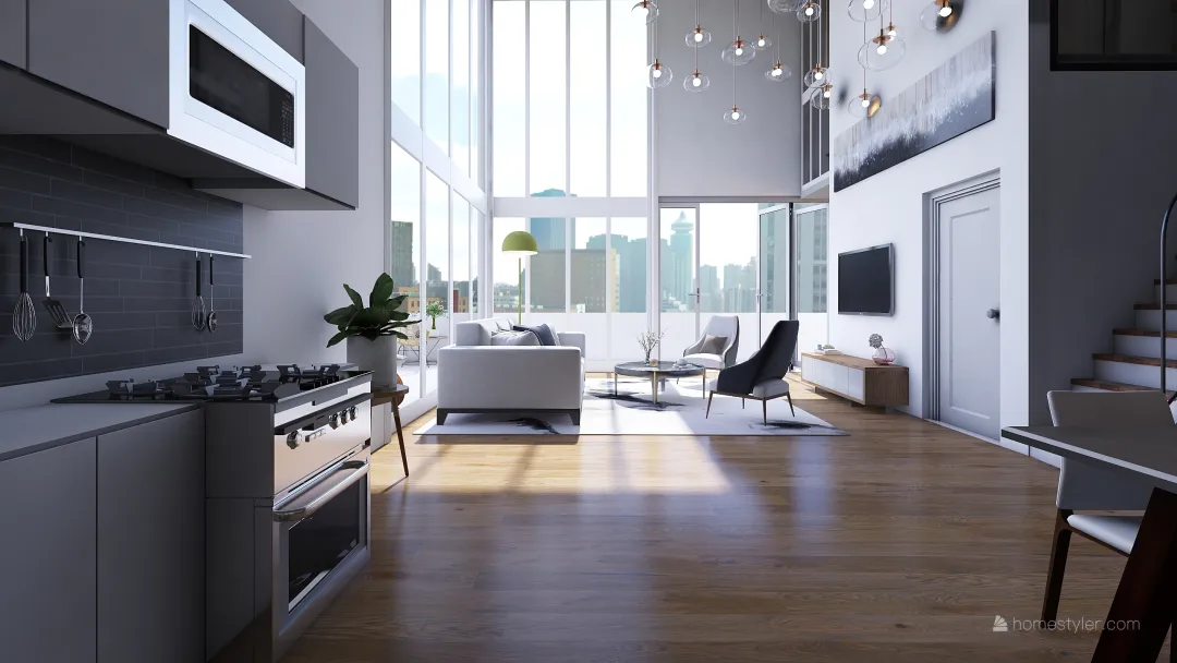 luxury loft 3d design renderings