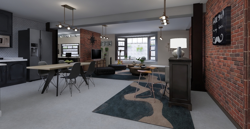 Diseño Industrial Interior Design Render