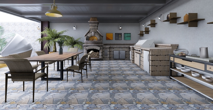 Diseño Industrial Interior Design Render