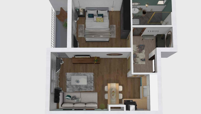 Small apartment in Serbia 3d design picture 46.76