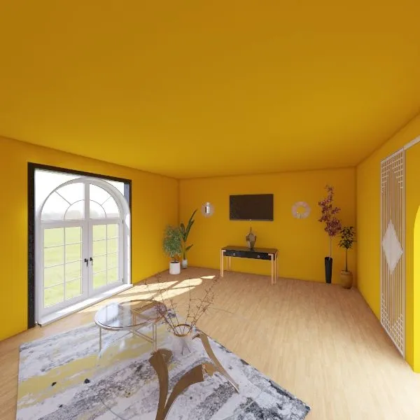 Yellow Mellow Living 3d design renderings