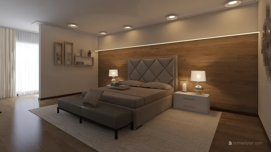 Проект квартиры 1 гостиная и спальни 3d design renderings