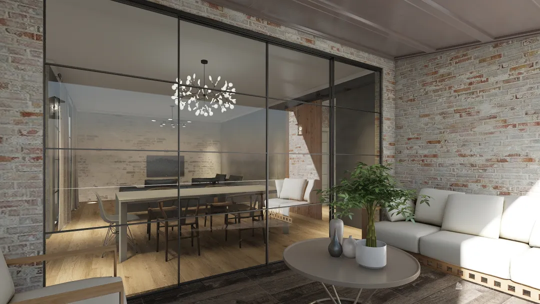 estilo loft simples 3d design renderings