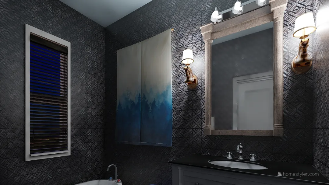 Robert Sewell bath ''A'' 3d design renderings