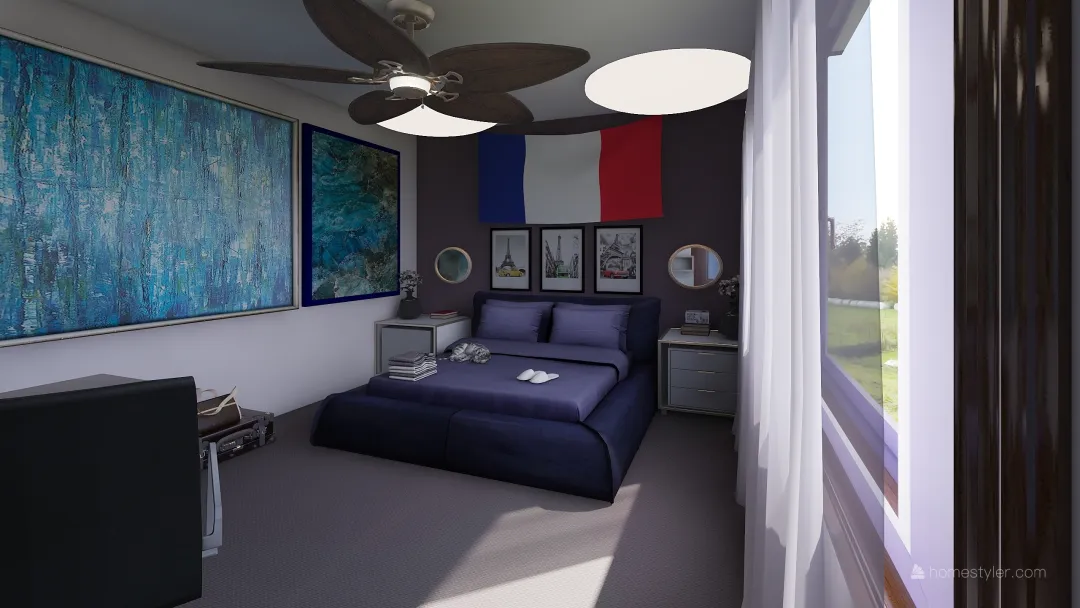 Guest Room 200ft 3d design renderings
