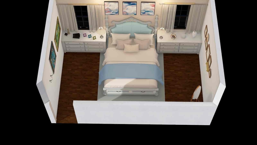 French country guest bedroom 3d design picture 19.84