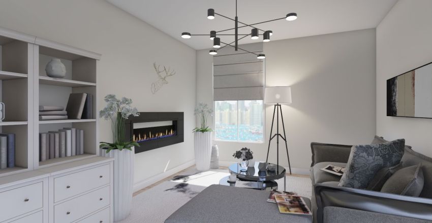 Light Modern Classic Interior Design Render