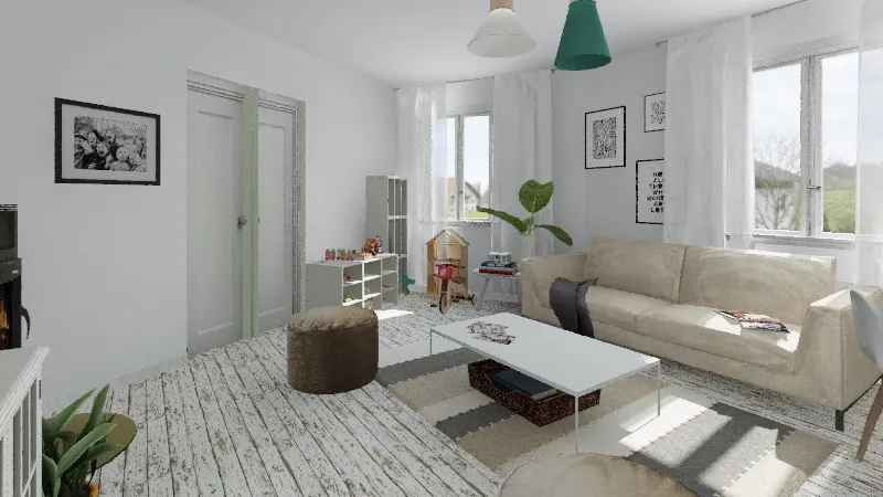 Nordic apartment 3d design renderings