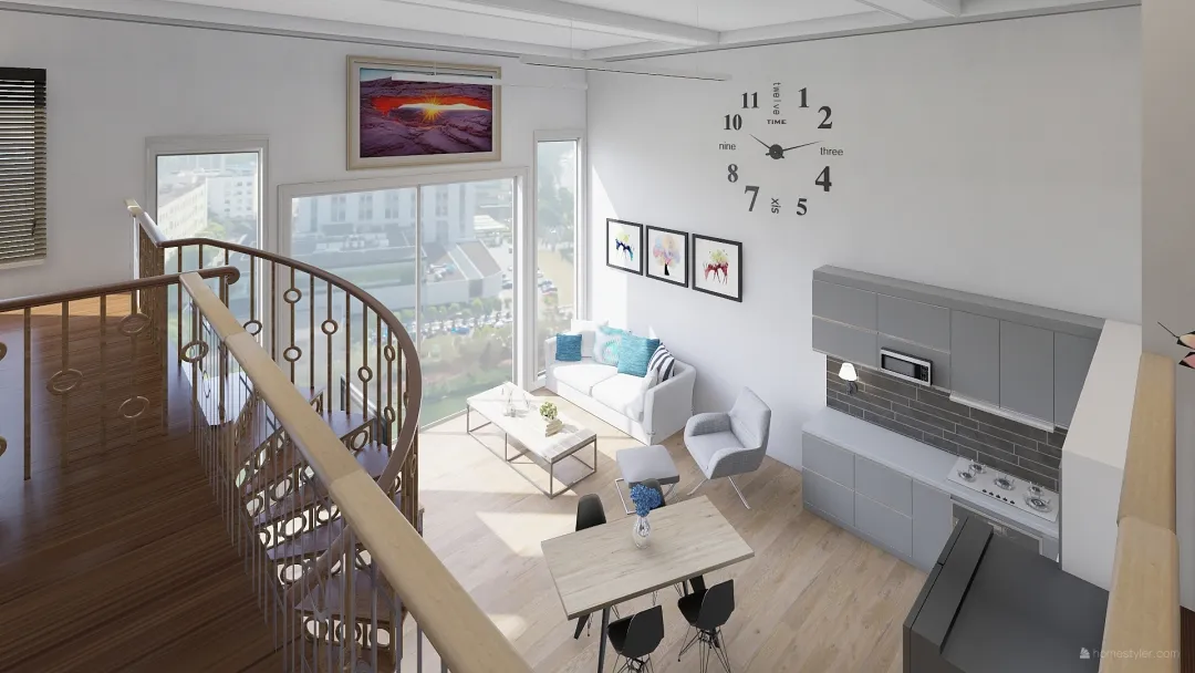 Madelyn Luxury Loft 3d design renderings