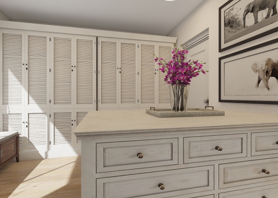 A beautiful closet & bathroom by The Style Brush  Design Rendering