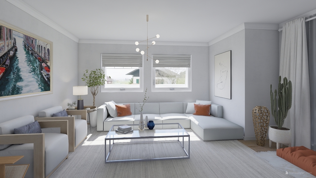 Simplistic Modern Home 3d design renderings