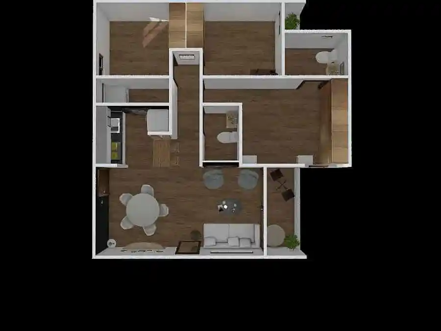 apartamento refugio 3d design renderings