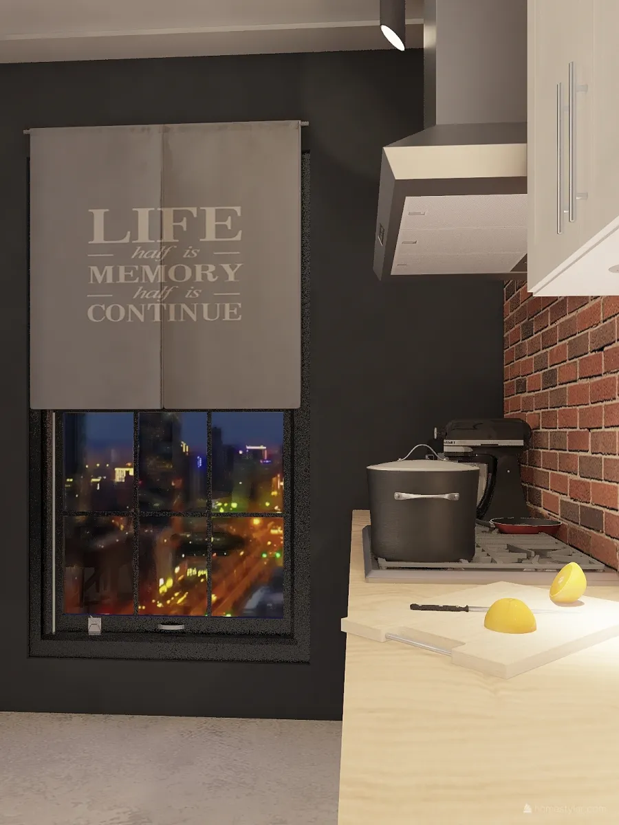 Гостиная и кухня 3d design renderings