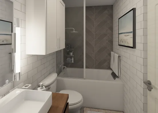 Small Bathroom  Design Rendering
