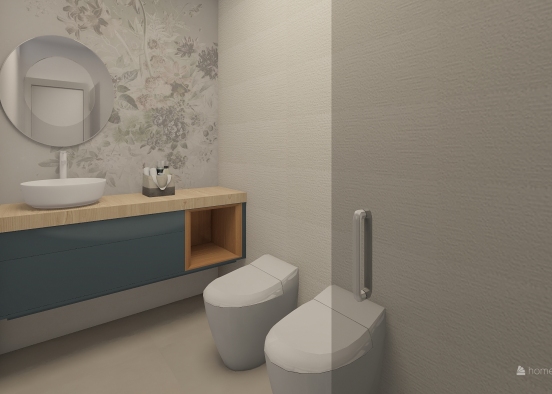 bagno lavabo in fondo Design Rendering