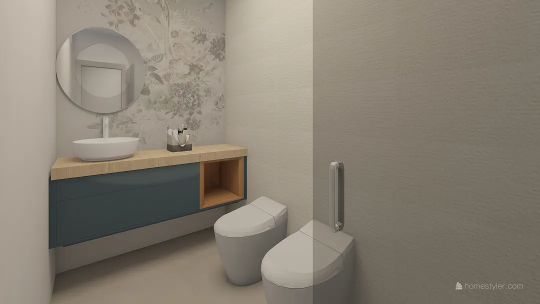 bagno lavabo in fondo 3d design renderings