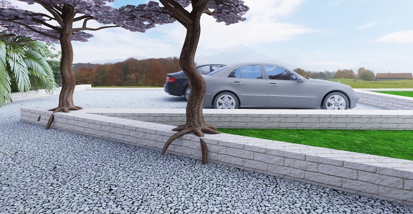 Modern Country Interior Design Render