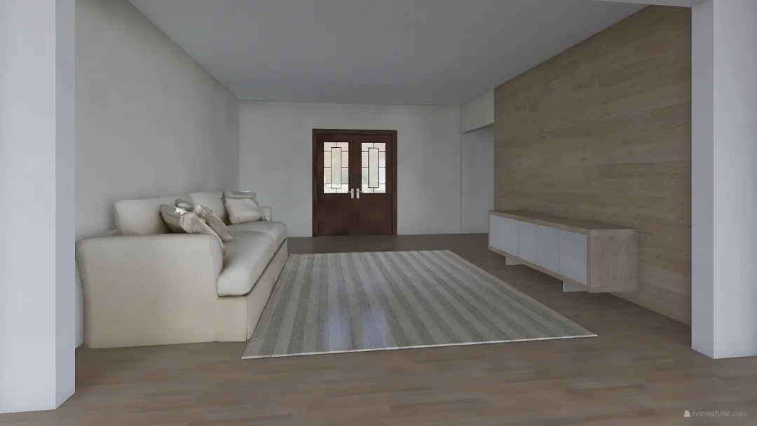 Casa com 3 quartos 3d design renderings