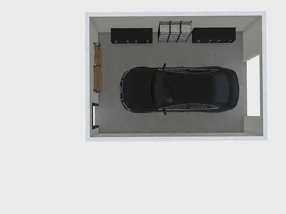 ROOM PLANNING - 1 Car Garage 3d design renderings