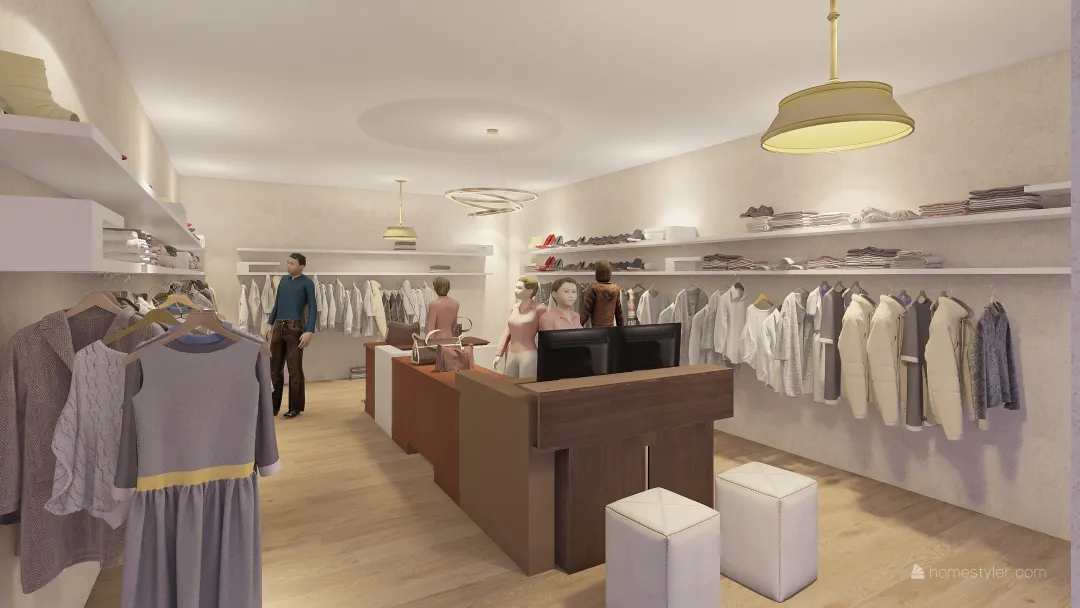 garment store 7 3d design renderings