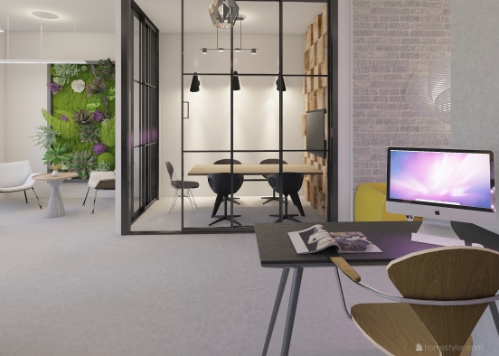 The OFFICE Project – Bourgeois Apartment to Trendy Office  Design Rendering
