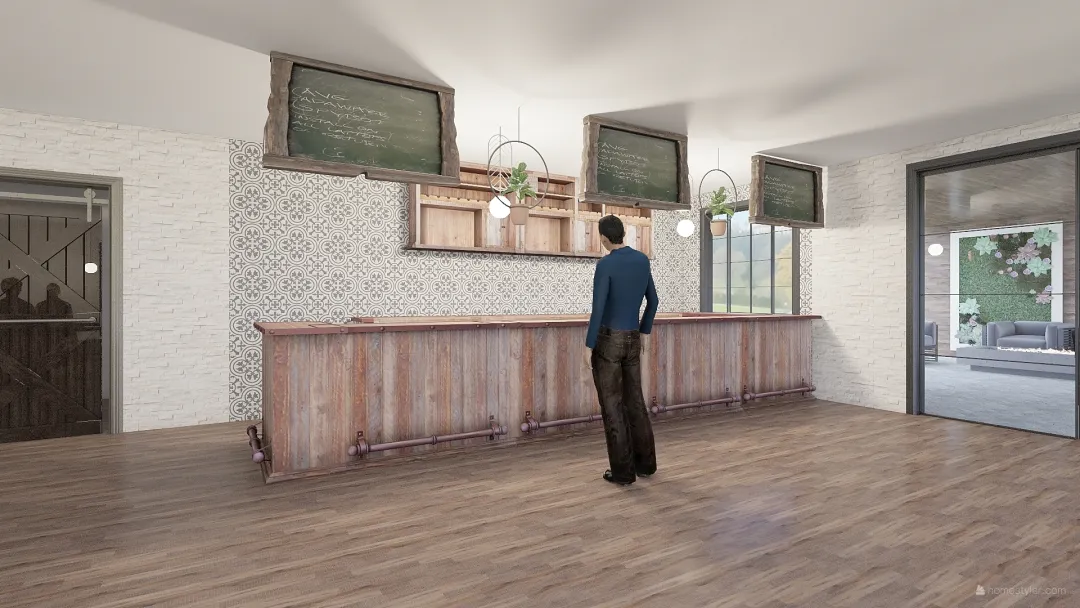 Peak's Cafe 3d design renderings