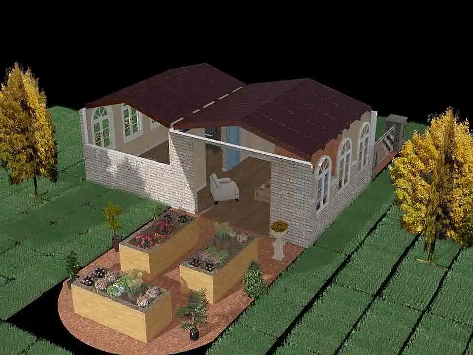 garden House 3d design renderings