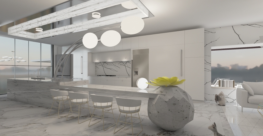 Marble house Interior Design Render