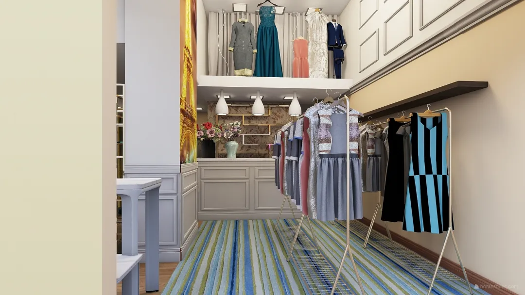 Atrium - shooping -   fashion store design 3d design renderings