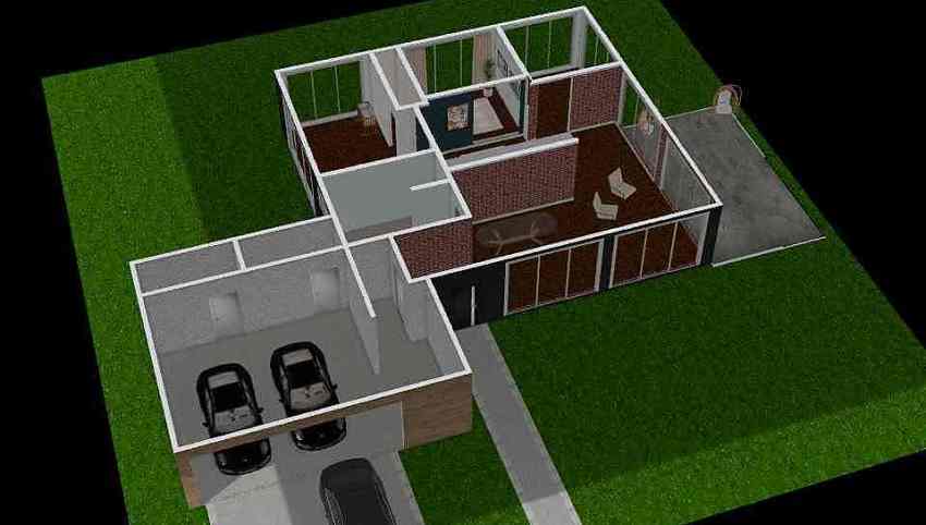 1-Story Family Home 3d design picture 624.9