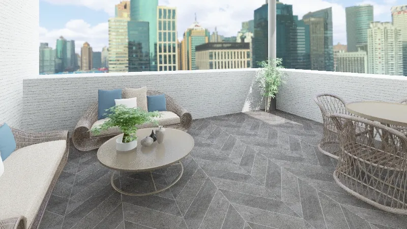 Apartamento 120 m2 c/terraza 3d design renderings