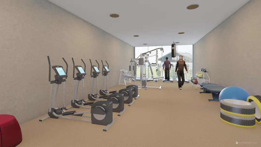 the gym 3d design renderings